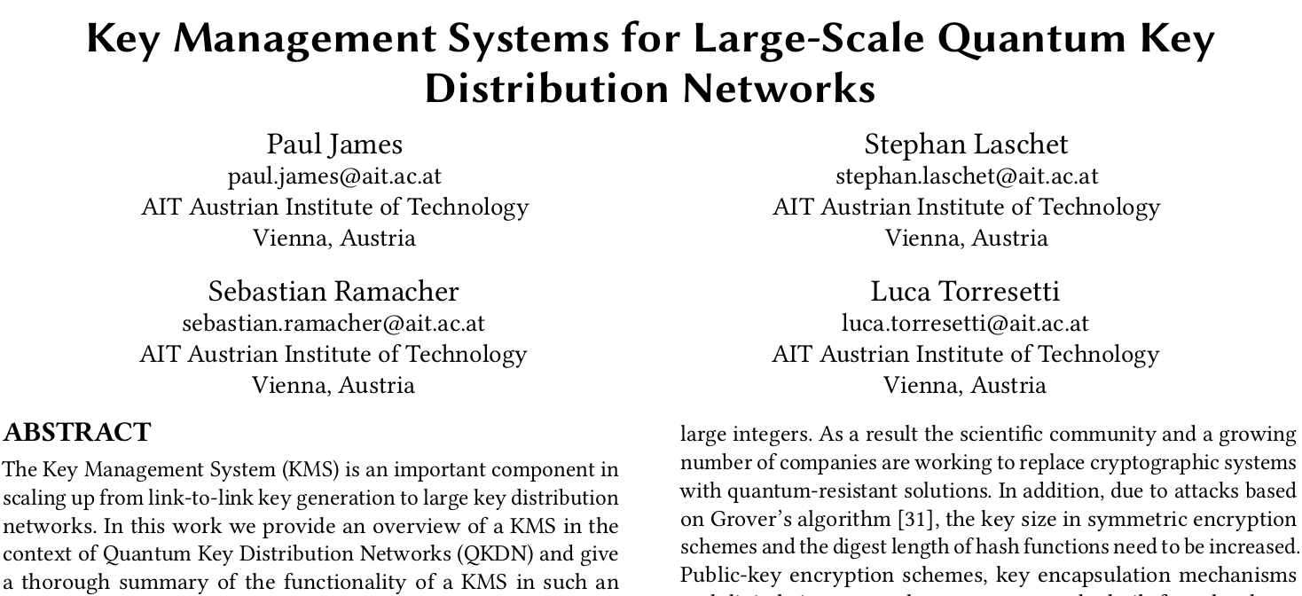 symbolic picture showing the title and some text of a scientific paper published by the KMS team