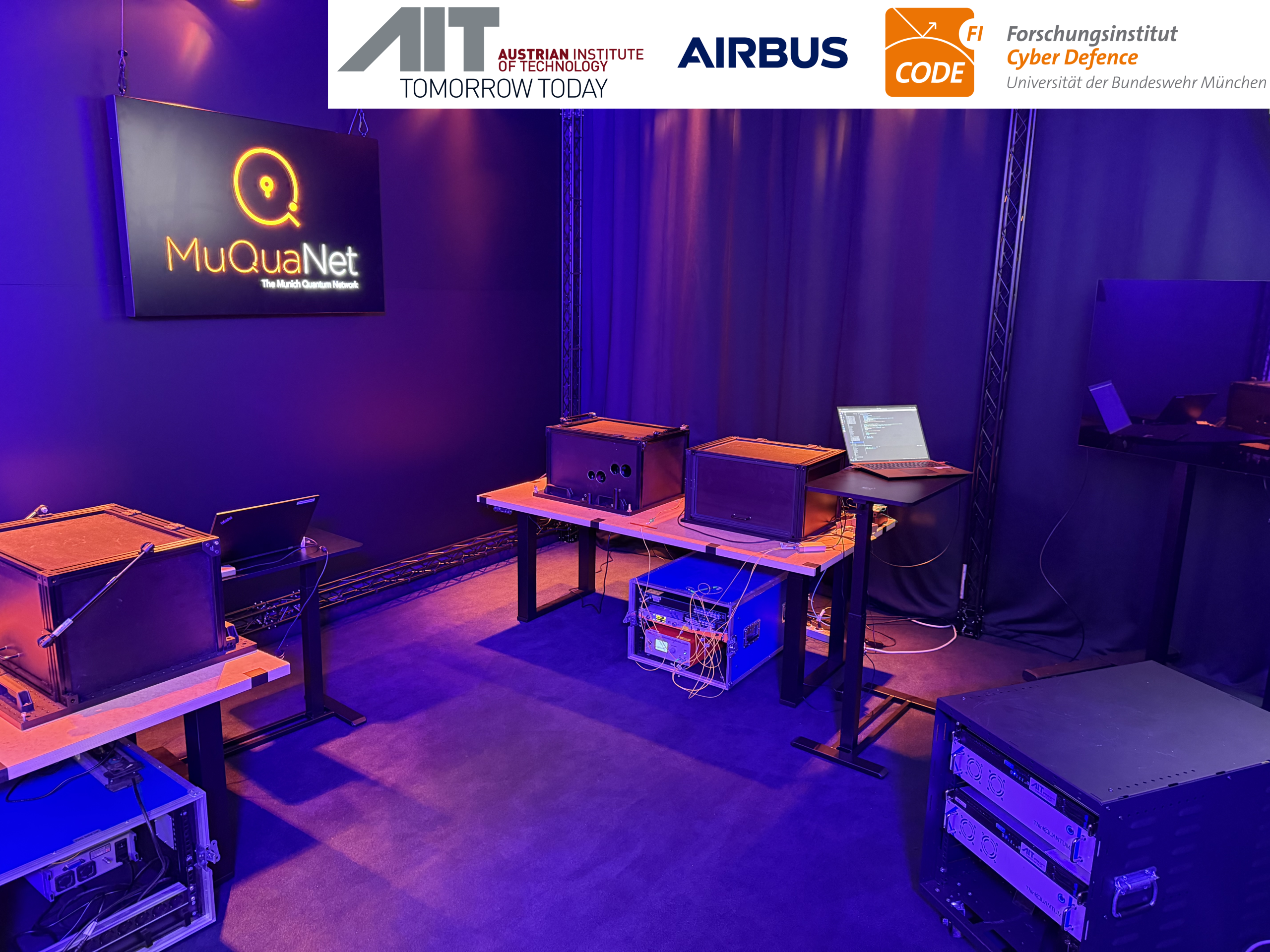 AURORA KMS tested with free space QKD link and in the MuQuaNet